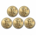 thumbnail image 1 of 2023 1 oz American Gold Eagle BU (Lot of 5) - Walmart, 1 of 2