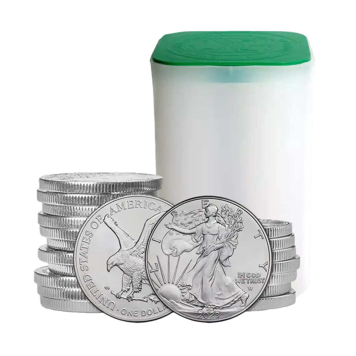 2023 1 oz American Silver Eagle BU Tube of 20 Coins Walmart