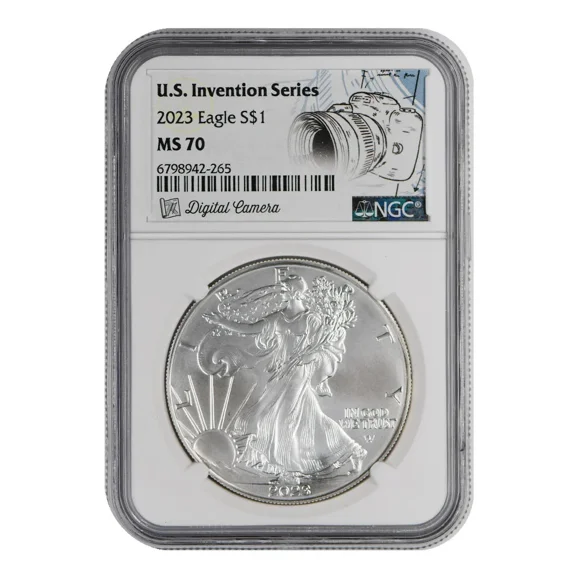 2023 1 oz American Silver Eagle NGC MS-70 U.S. Invention Series: Digital Camera