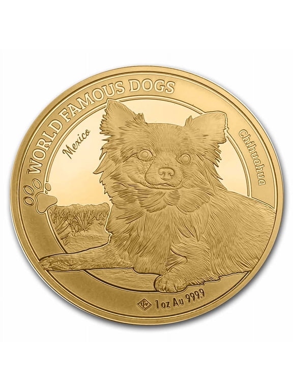 2023 1 oz Gold World Famous Dogs - Chihuahua