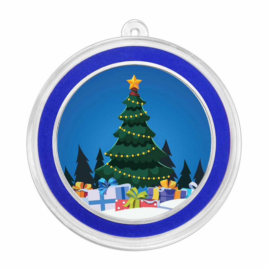 2023 1 oz Silver Colorized Round Christmas Tree