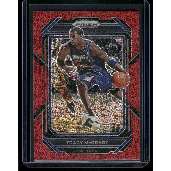 2022-23 Panini Prizm Red Sparkle #280 Tracy McGrady Toronto Raptors Basketball Card