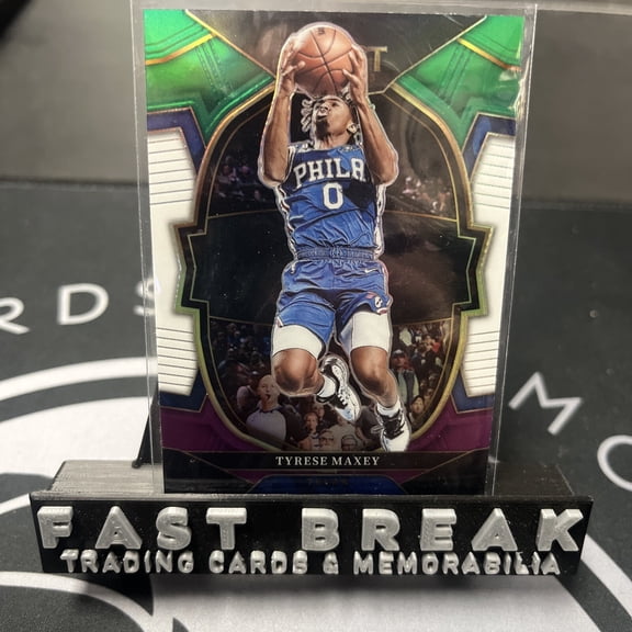 2023 2022 Panini Select Tyrese Maxey #9 Tri-Color Prizm Base Set Insert