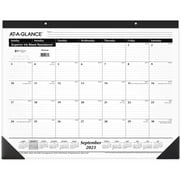 2023-2024 AT-A-GLANCE 21.75" x 17" Academic Monthly Desk Pad Calendar White/Black (SK2416-00-24)