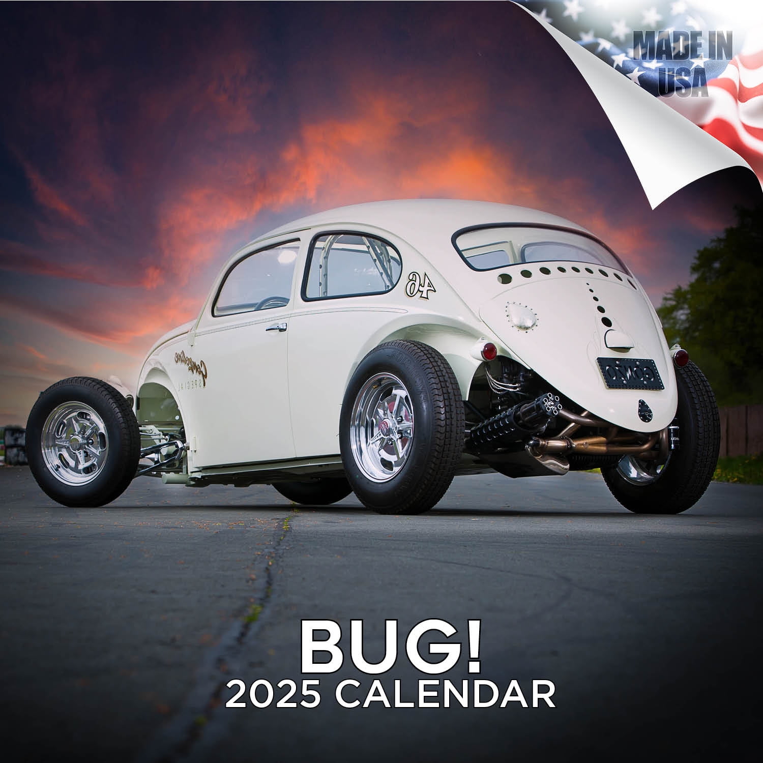 2024 2025 Beetle Calendar Tribute Classic Car Monthly Wall Calendar 12 x 24 Open Thick No