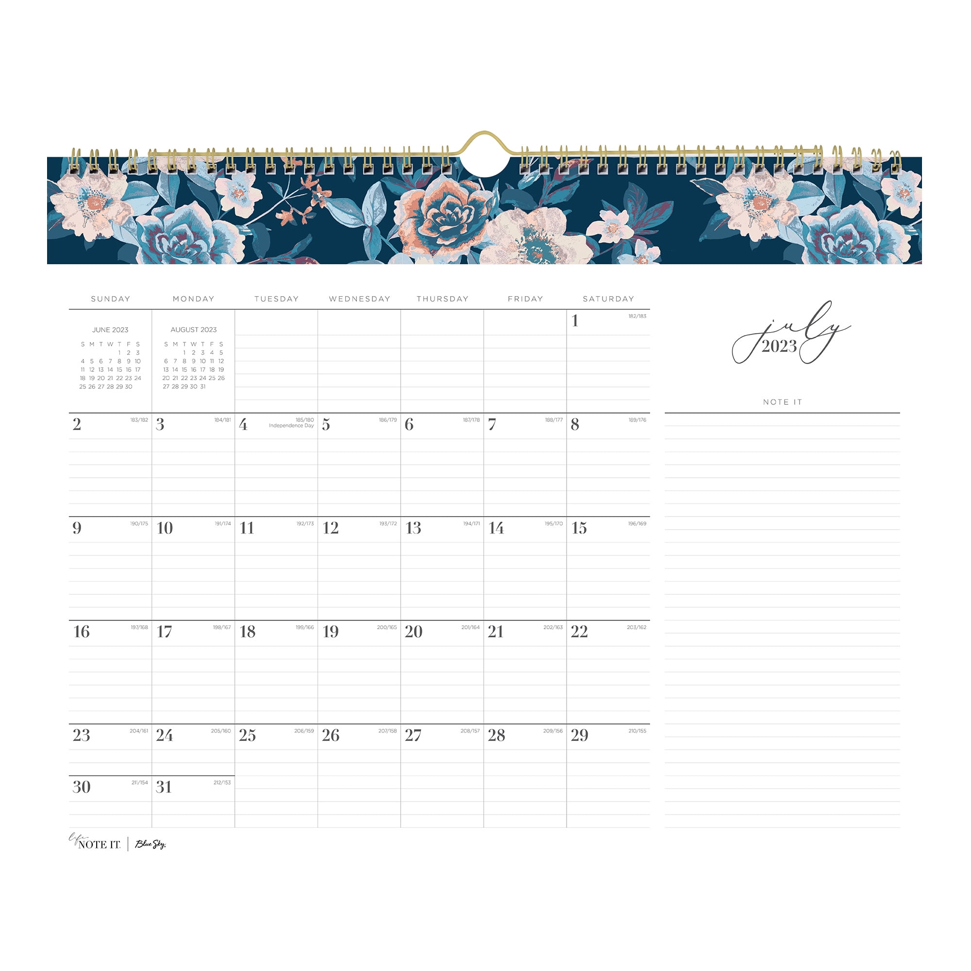 20232024 Blue Sky™ LNI Bella Monthly Academic Wall Calendar, 15" x 12