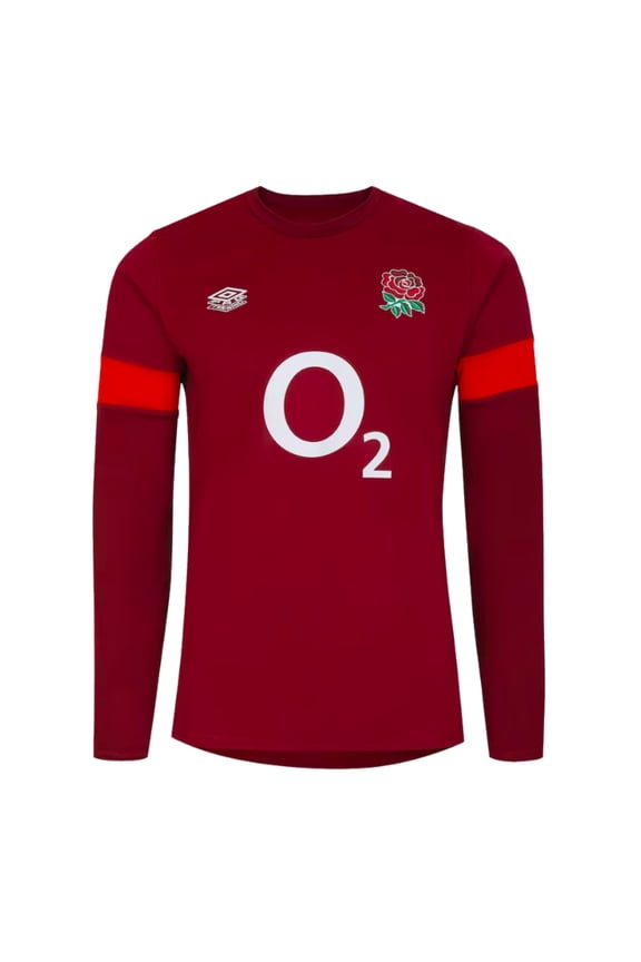 2023-2024 England Rugby Contact Drill Top (Flame Scarlet)