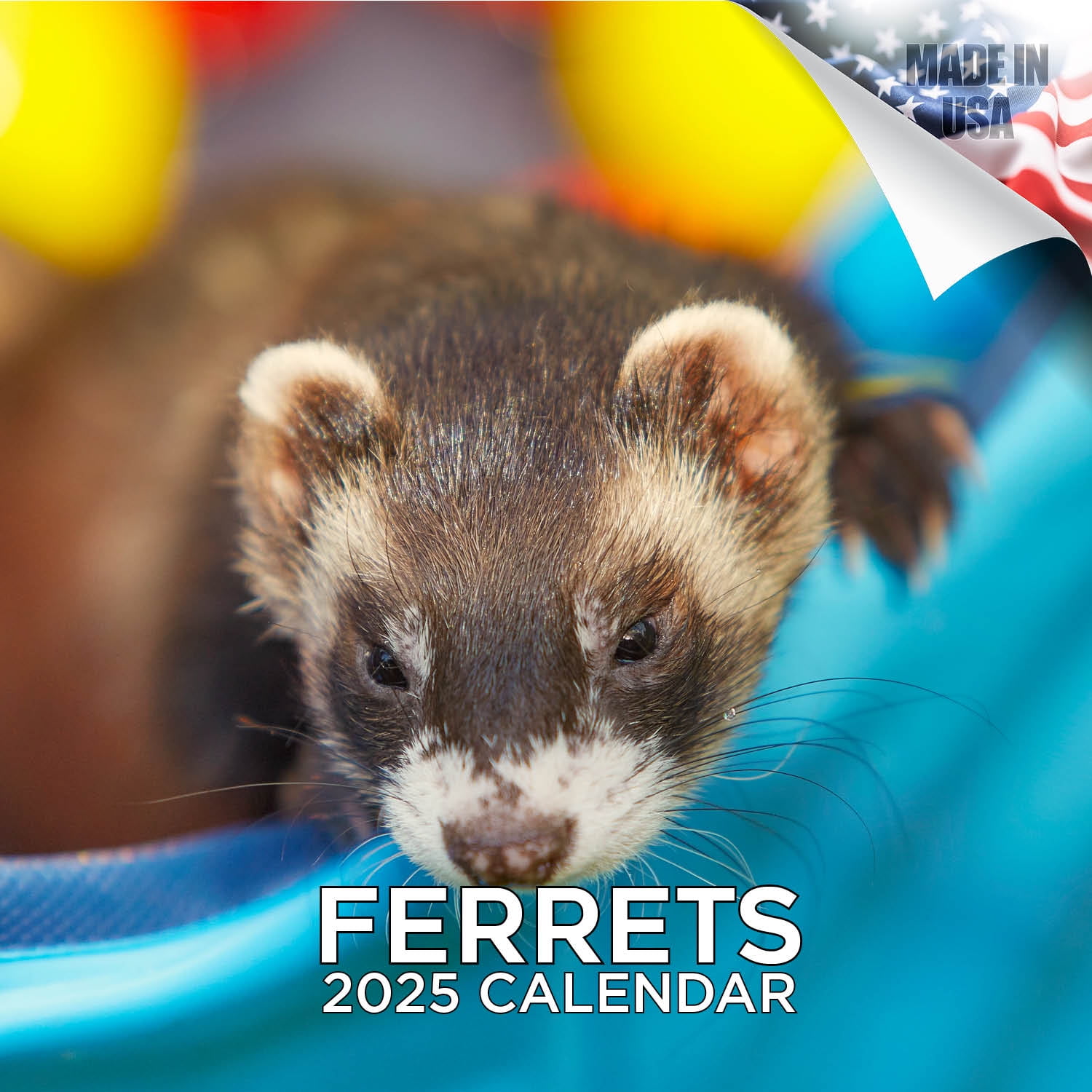 2024 2025 Ferrets Calendar - Cute Animal Monthly Wall Calendar - 12 x 24 Open - Thick No-Bleed Paper - Giftable - Academic Teacher's Planner Calendar Organizing & Planning - Made in USA