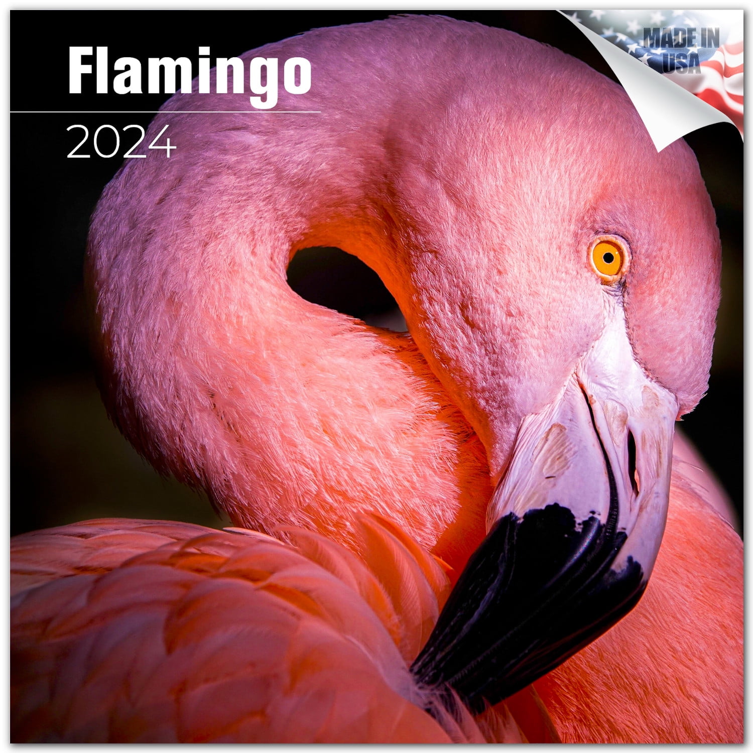 2023 2024 Flamingo Calendar Cute Animal Bird Monthly Wall Calendar