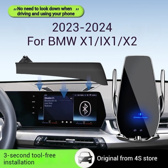 2023-2024 For BMW X1 ix1 X2 Car Screen Phone Holder Wireless Charger Mount 10.7 Inch Size