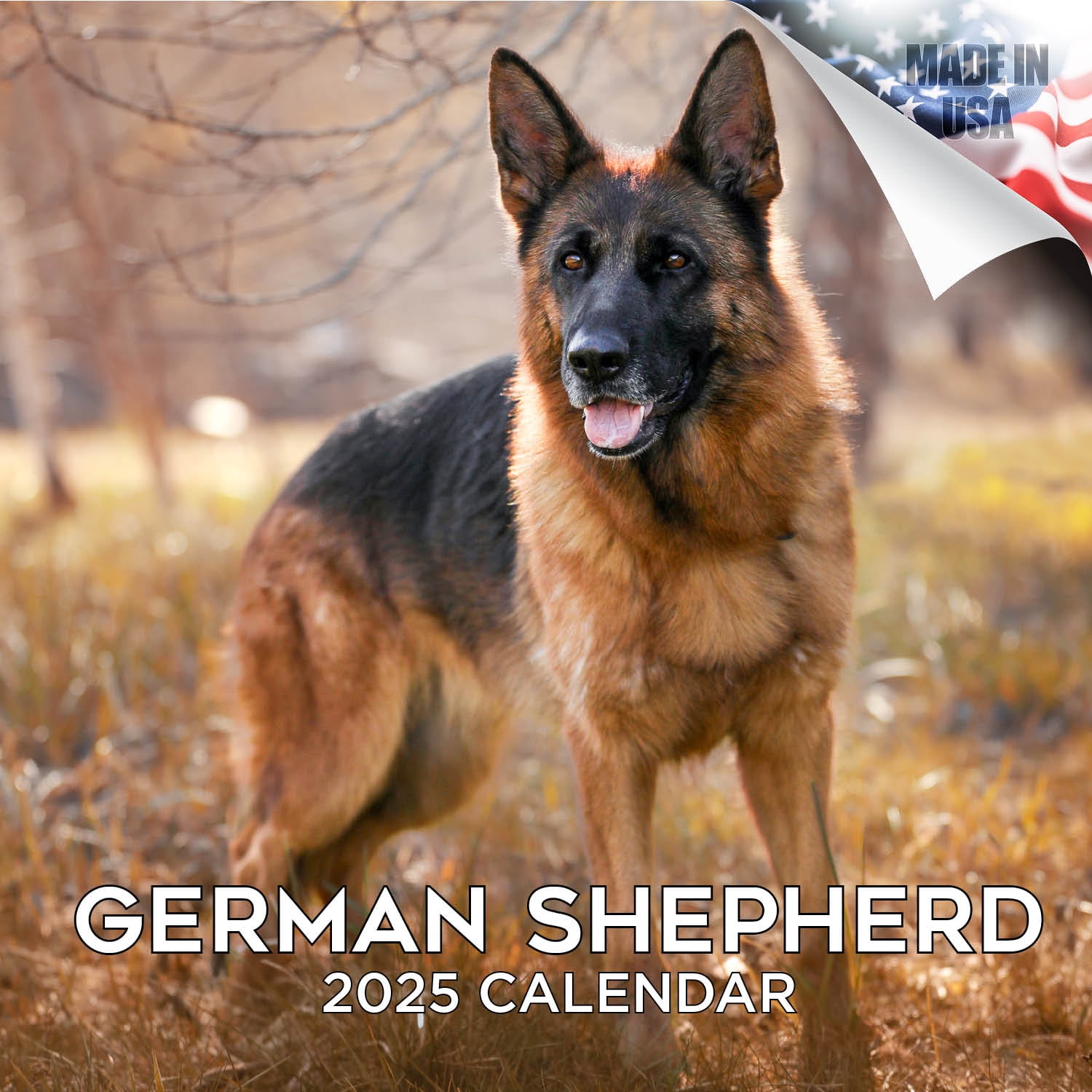 MEGACALENDARS 2024 2025 German Shepherd Calendar - Dog Breed Monthly Wall Calendar - 12 x 24 Open - Thick No-Bleed Paper - Giftable - Academic Teacher's Planner Calendar Organizing & Planning - Made in USA