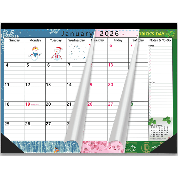 StriveZen Magnetic Calendar 2026–2027 for Fridge, 17x12 inches Large Monthly Planner, Refrigerator Schedule Organizer, 24-Month Calendar, January 2026–December 2027