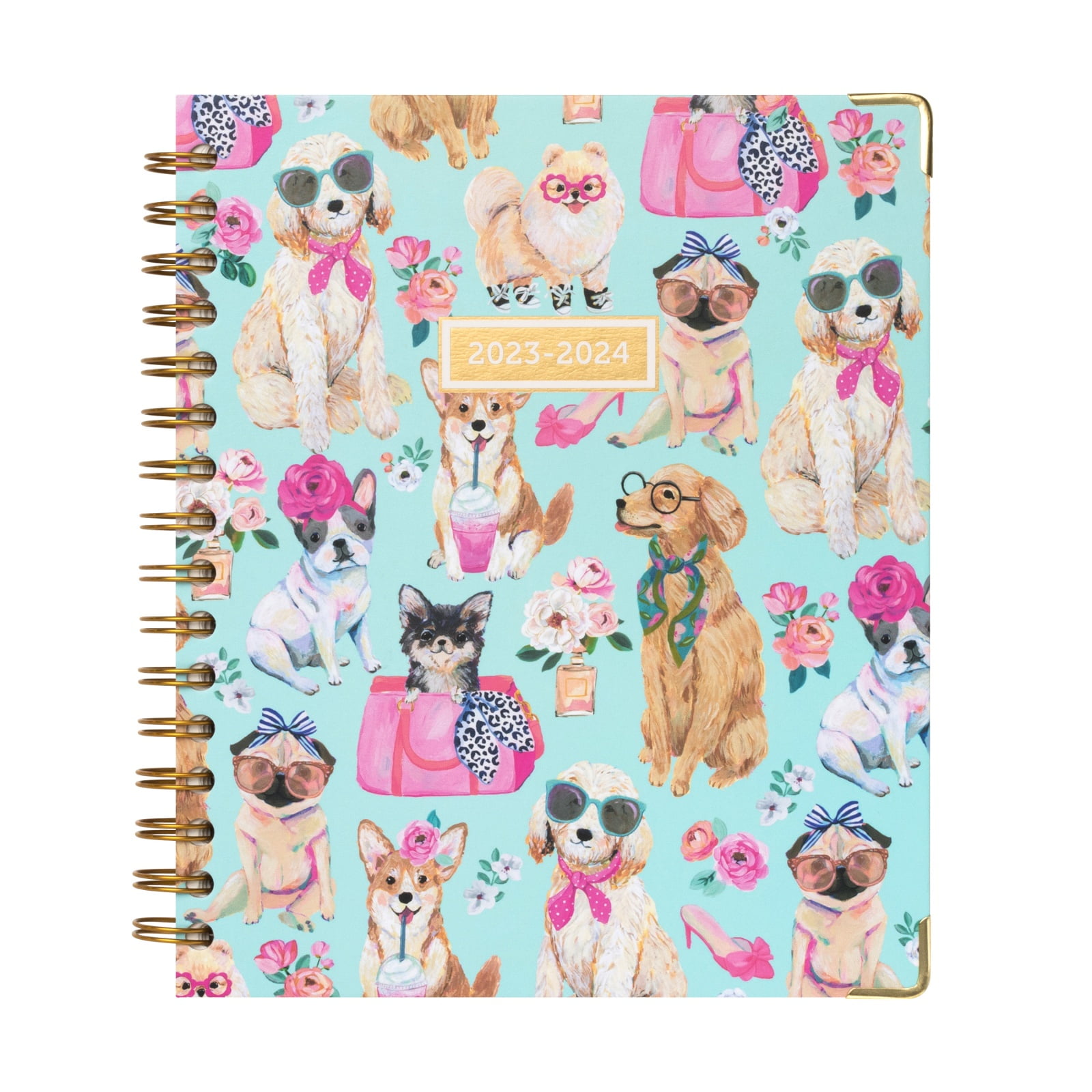 20232024 Mintgreen Weekly/Monthly Spiral Planner, 7.25"x8.75", Dress