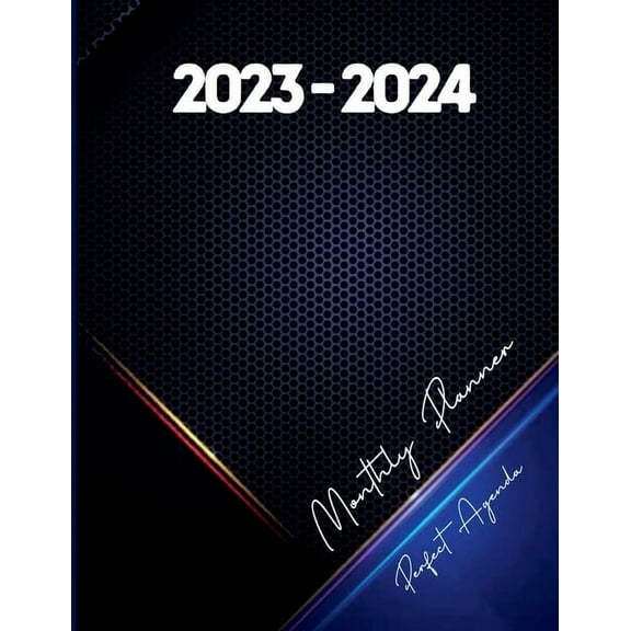 2023-2024 Monthly Planner Perfect Agenda: 2 Years Pocket Organizer for Men, (Paperback)