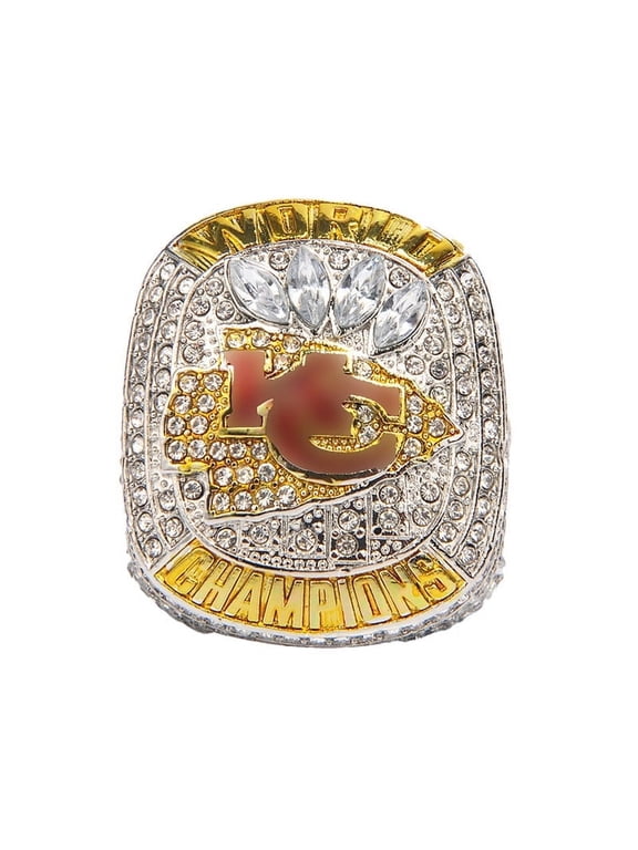 2023-2024 "SB58'' K/C Championship Ring Replica Football with Wooden box Gift for Fans Mens Father