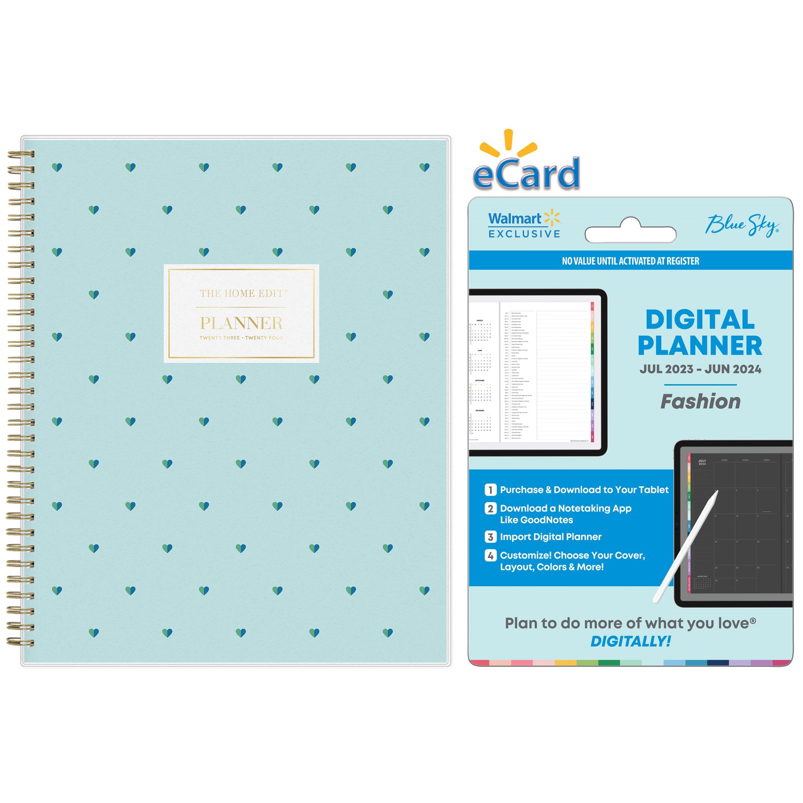 20232024 Weekly Monthly Planner 8.5x11 The Home Edit Sweetheart Mint