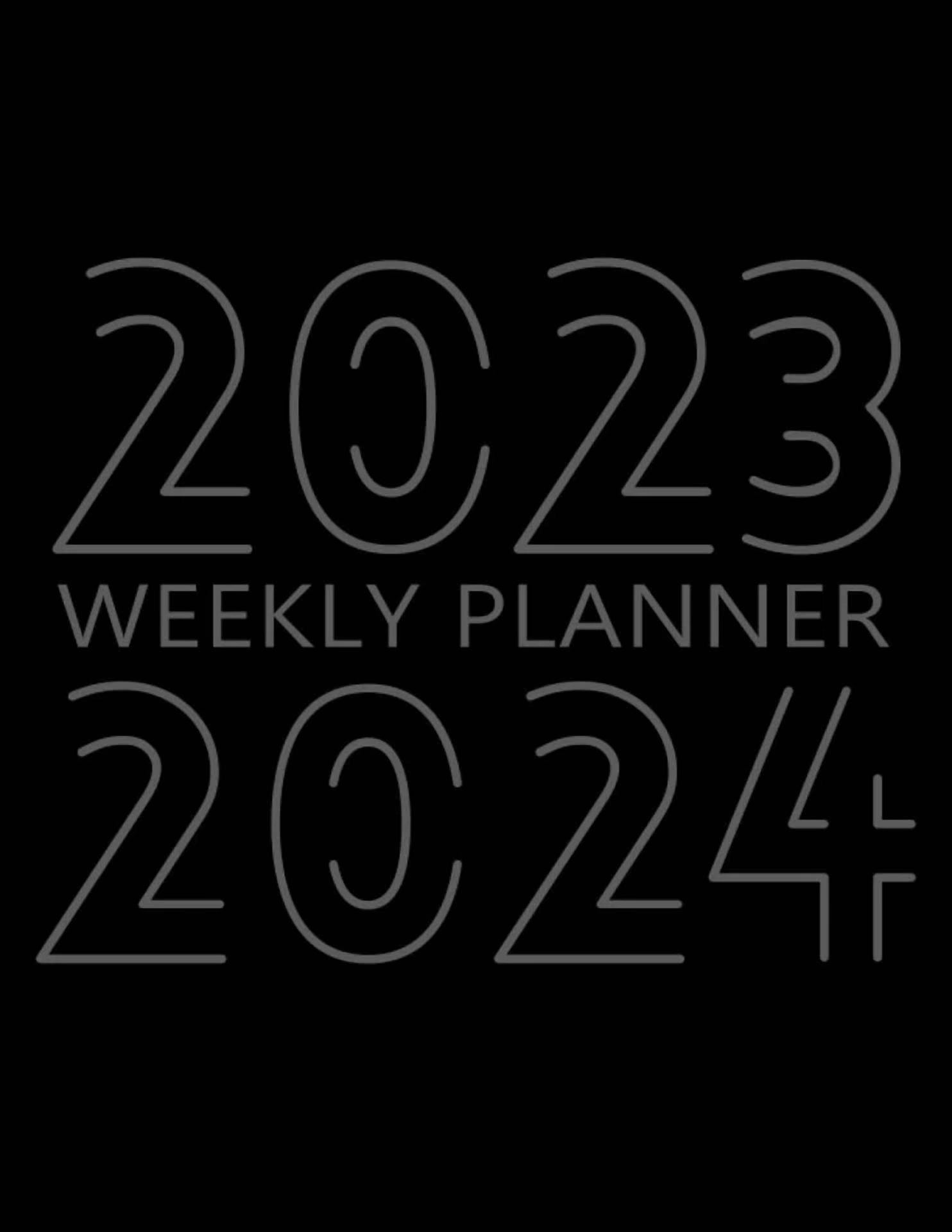 2023 2024 Weekly Planner Organizer Schedule Goals Events 8.5 X 11 Notebook