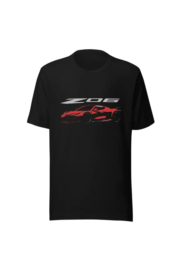 2023 2024 vette Z06 C8 Torch Red Silhouette Vette Drivers Unisex t-shirt