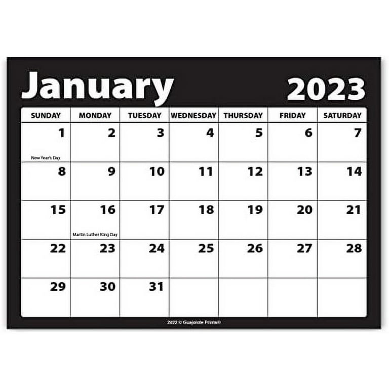 2025 January Calendar Big Numbers 18th