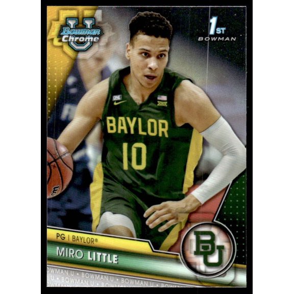 2023-24 BOWMAN UNIVERSITY CHROME #12 MIRO LITTLE BAYLOR BEARS