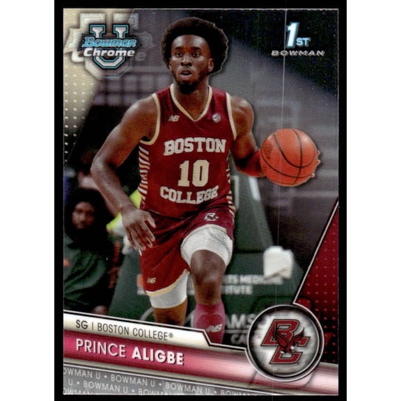 2023-24 BOWMAN UNIVERSITY CHROME #13 PRINCE ALIGBE BOSTON COLLEGE EAGLES