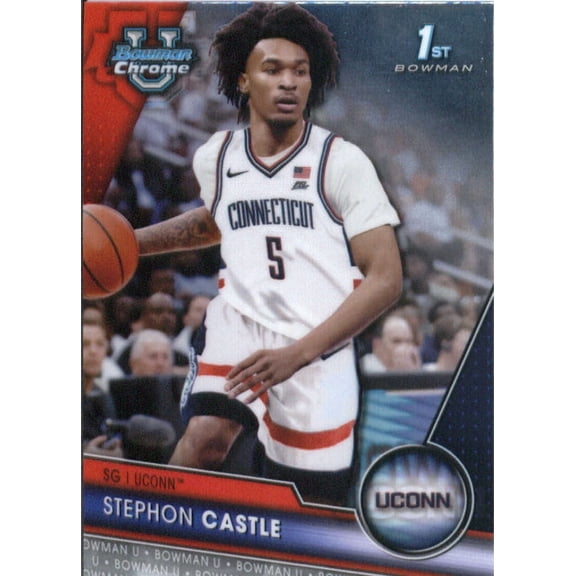 2023-24 BOWMAN UNIVERSITY CHROME #88 STEPHON CASTLE CONNECTICUT HUSKIES