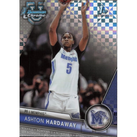 2023-24 BOWMAN UNIVERSITY CHROME X-FRACTOR #54 ASHTON HARDAWAY MEMPHIS TIGERS
