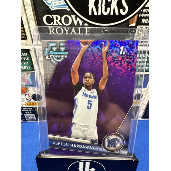 2023-24 Bowman University Chrome Ashton Hardaway #54 Chrome Parallel/Variety Rookie Base Set