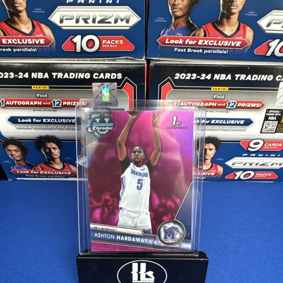 2023-24 Bowman University Chrome Ashton Hardaway #54 Pink Refractor Parallel/Variety Rookie Base Set