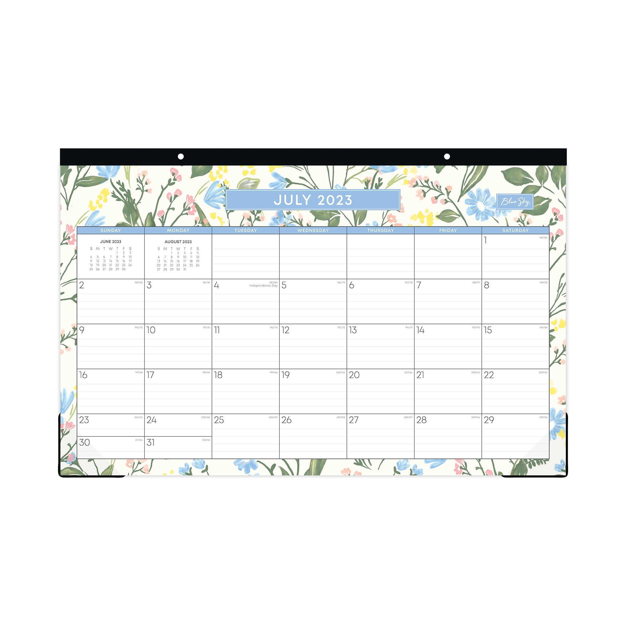 202324 Desk Pad Calendar, 17x11, Blue Sky, Zadie