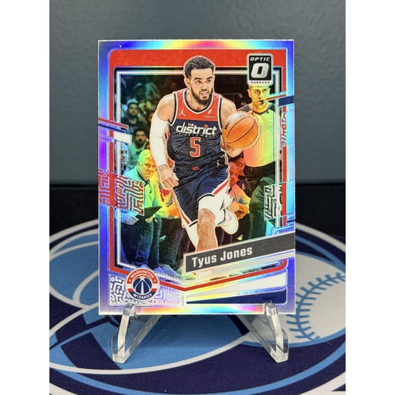 2023-24 Donruss Optic Holo Tyus Jones #182 Near Mint or Better Washington Wizards Basketball Card