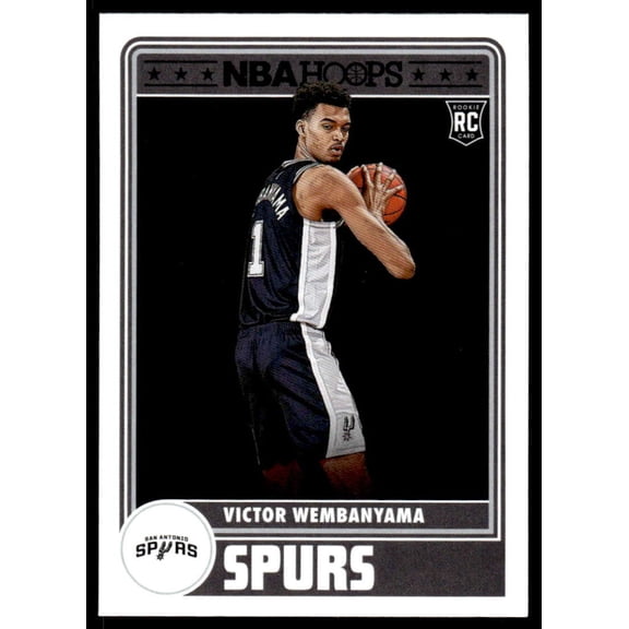 2023-24 Hoops #298 Victor Wembanyama RC Rookie San Antonio Spurs NBA Basketball Trading Card