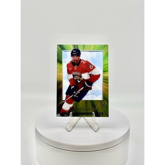 2023-24 NHL E-X 2000 SkyBox Justin Sourdif #111 Green Parallel Variety Florida Panthers Base Hockey Card