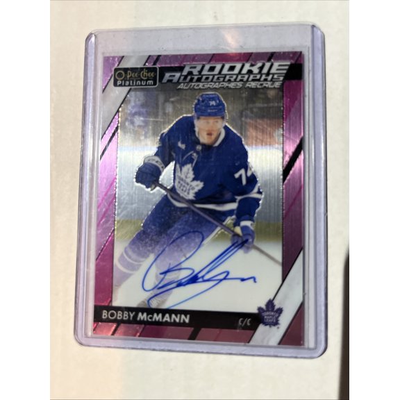 2023-24 O-Pee-Chee Platinum Bobby Mcmann #R-BM Matte Pink Parallel/Variety Rookie Insert Leaf