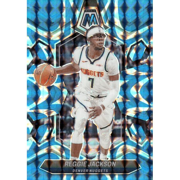2023-24 PANINI MOSAIC MOSAIC REACTIVE BLUE #164 REGGIE JACKSON DENVER NUGGETS