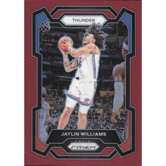 2023-24 PANINI PRIZM PRIZMS RED #214 JAYLIN WILLIAMS 21/299 OKLAHOMA CITY THUNDER
