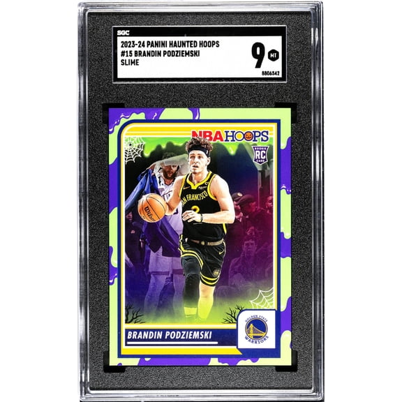 2023-24 Panini Haunted Hoops #15 Brandin Podziemski Slime SGC 9