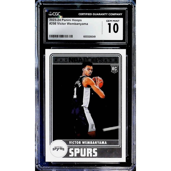 2023-24 Panini Hoops Tribute #298 Victor Wembanyama San Antonio Spurs CGC 10 Gem Mint (serial number may vary)