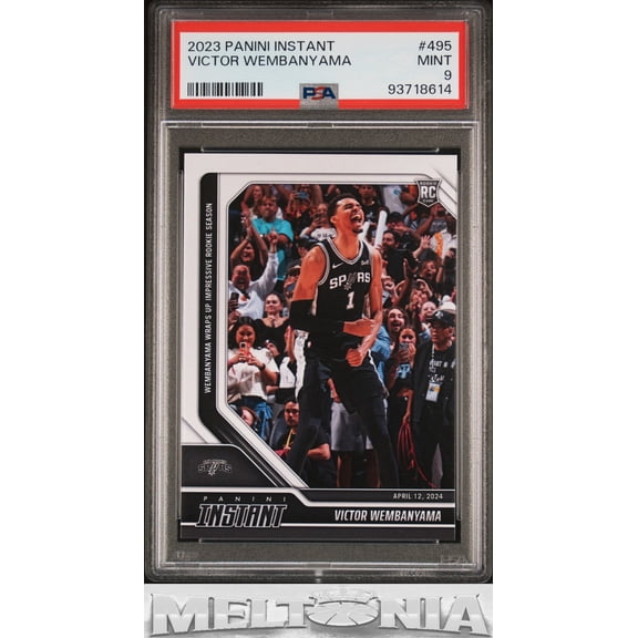 2023-24 Panini Instant NBA Victor Wembanyama #495 RC PSA 9
