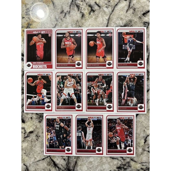2023-24 Panini NBA Hoops Houston Rockets Team Set Includes Rookies (Hand Collated) of 11 Cards: #86 JaeSean Tate 172