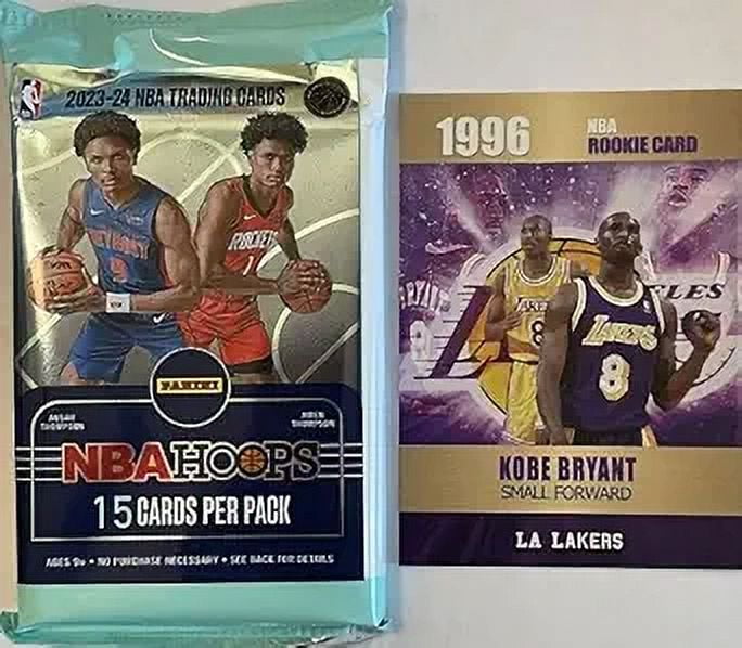 2023-24 Panini NBA WINTER HOOPS Factory SEALED Basketball PACK ,15 Cards, Plus Novelty Kobe Bryant Card Shown