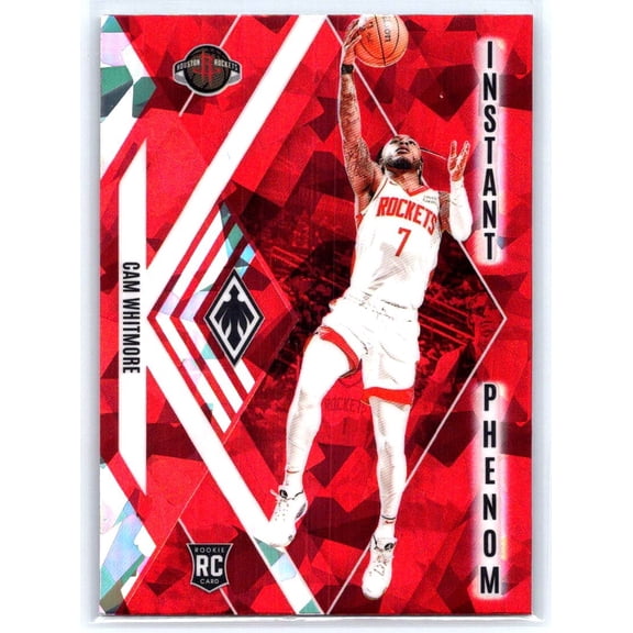 2023-24 Panini Phoenix Cam Whitmore Houston Rockets #17 Instant Phenom Red Ice Trading Card
