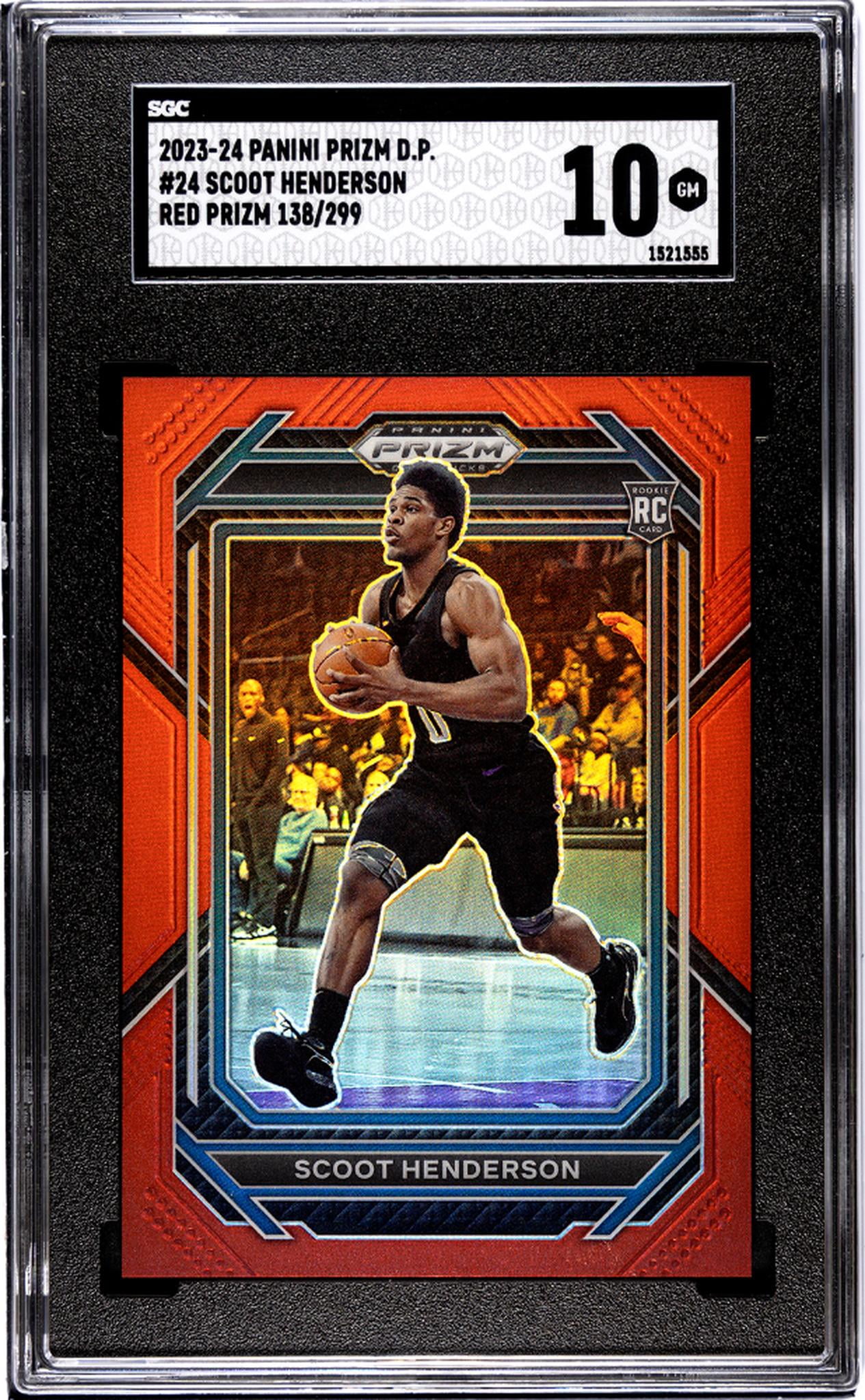 2023-24 Panini Prizm Draft Picks #24 Scoot Henderson Red Prizm 138/299 SGC 10
