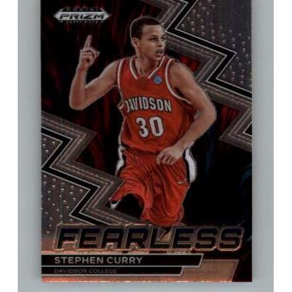 2023-24 Panini Prizm Draft Picks Fearless #17 Stephen Curry Davidson Wildcats Basketball Trading Card