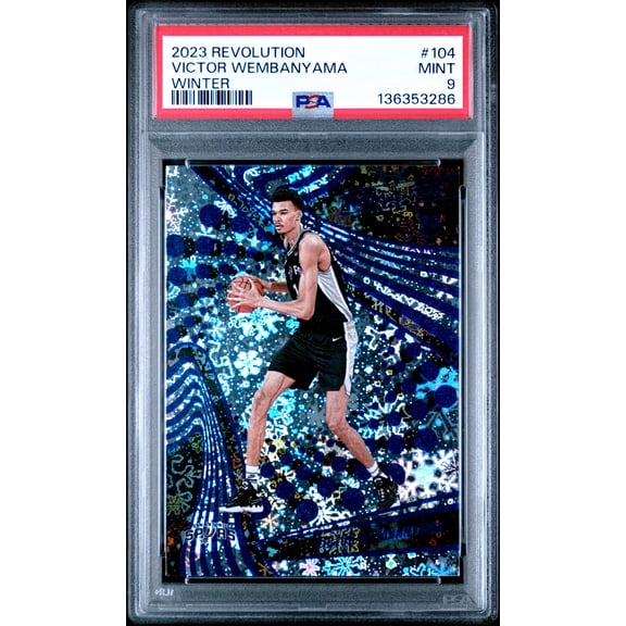 Graded 2023-24 Panini Revolution Basketball Victor Wembanyama San Antonio Spurs Winter RC #104 PSA 9