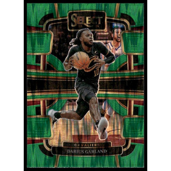 2023-24 Panini Select Darius Garland #50 Green Shock Prizms Cleveland Cavaliers Trading Card