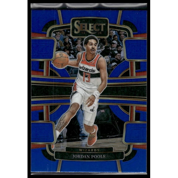 2023-24 Panini Select Jordan Poole #18 Blue Prizms Washington Wizards NBA BASKETBALL Trading Card