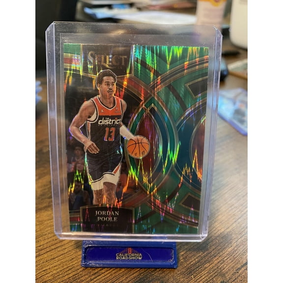 2023-24 Panini Select Jordan Poole #183 Green Shock Prizms Washington Wizards NBA BASKETBALL Trading Card