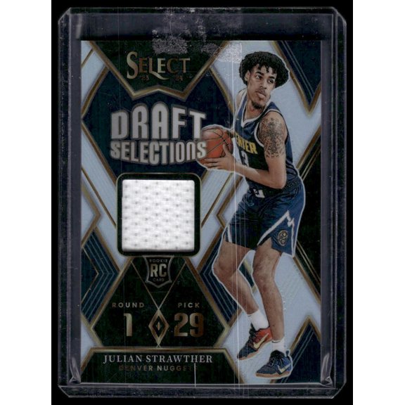 2023-24 Panini Select Julian Strawther #DSM-JS Draft Selections Memorabilia MEM Denver Nuggets NBA BASKETBALL Trading Card