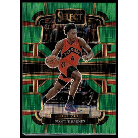 2023-24 Panini Select Scottie Barnes #54 Green Shock Prizms Toronto Raptors NBA BASKETBALL Trading Card